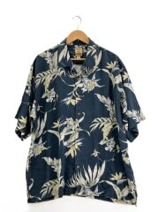 画像：アロハシャツ/XL/シルク/NVY/総柄