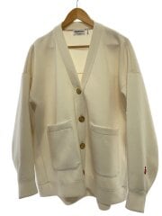 画像：カーディガン(厚手)/M/ポリエステル/WHT/無地/470FA880-0650