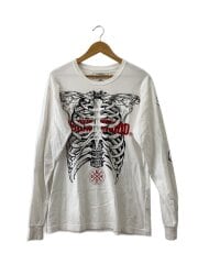 画像：長袖Tシャツ/M/コットン/WHT/プリント//