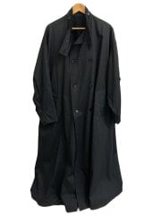 画像：65/OVERSIZED　DOUBLE　BREASTED　COAT/コート/2/コットン/BLK