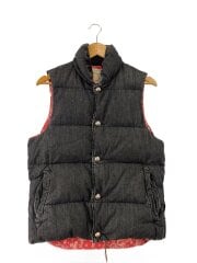画像：ダウンベスト/M/コットン/GRY/無地