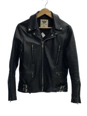 画像：ダブルライダースジャケット/36/レザー/BLK