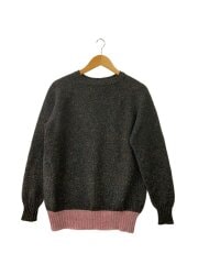 画像：スコットランド製/ラグランニット/M/ウール/マルチカラー