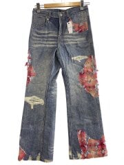 画像：yad crew/ボトム/S/コットン/IDG//waxed button jeans/puzzle