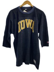 画像：IOWA/80s/フットボールTEE/7分袖カットソー/L/コットン/NVY