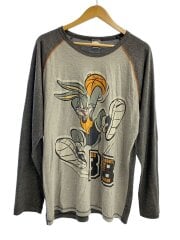 画像：ラグラン/プリント袖Tシャツ/--/コットン/GRY