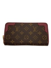 画像：ジッピー・ウォレット・レティーロ_モノグラム・キャンバス_ローズブリュイエール/PVC/BRW/レディース