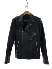 画像：ダブルライダースジャケット/L/羊革/BLK