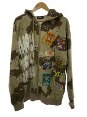 画像：ジップパーカー/XL/--/KHK/カモフラ
