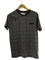 画像：Tシャツ/S/コットン/BLK/総柄