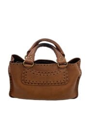 画像：ハンドバッグ/レザー/BRW/無地