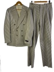 画像：セットアップ/42/コットン/WHT/ストライプ