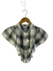 画像：ブラウス/FREE/レーヨン/GRN/チェック/PS22-SH06
