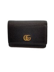 画像：GGマーモント/3つ折り財布/レザー/BLK/無地/レディース/644407・525040