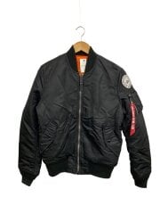 画像：フライトジャケット/M/ナイロン/BLK/TA0142-201/国旗