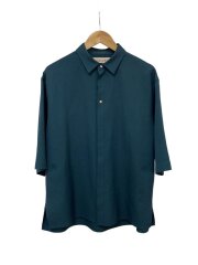 画像：半袖シャツ/2/ポリエステル/GRN/無地/21-SS-058