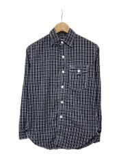 画像：長袖シャツ/XS/コットン/BLK/チェック