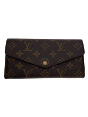 画像：2)ポルト・フォイユ・サラ_モノグラム・キャンバス_コクリコ/PVC/BRW/総柄/レディース