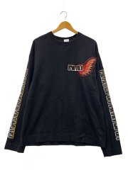 画像：長袖Tシャツ/S/コットン/BLK//
