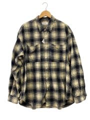 画像：長袖シャツ/5/コットン/CRM/BLK/チェック/WM22ASH05//