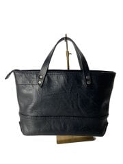 画像：トートバッグ/レザー/BLK/無地