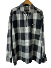 画像：長袖シャツ/2XL/アクリル/GRY/チェック