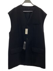 画像：th/Oversized Vest/th012/ジレベスト/1/ウール/BLK/2401-VE05-M101