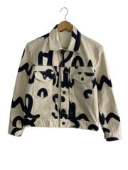 画像：Gジャン/--/コットン/CRM/総柄