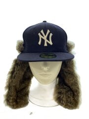 画像：キャップ/7/ウール/NVY/無地/メンズ