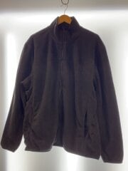 画像：フリースジャケット/XL/ポリエステル/BLK/無地