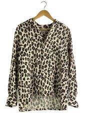 画像：レオパードシャツ/長袖シャツ/S/レーヨン/WHT/アニマル