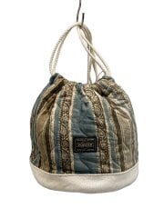 画像：巾着バッグ/--/BLU/総柄