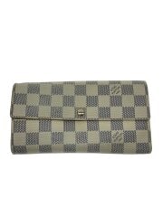 画像：1)ポルト・フォイユ・サラ_ダミエ・アズール/PVC/WHT/レディース