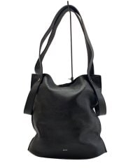 画像：トートバッグ/別注/2WAY/レザー/BLK