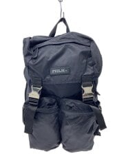 画像：LOGO PLATE BACKPACK/リュック/BLK