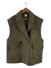 画像：DOUBLE FACE VEST JK/ジレベスト/FREE/ウール/GRY/Y253-41089