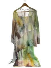 画像：PAINTED TEXTURE ART LAYERED DRESS/ポリエステル/0126105550710