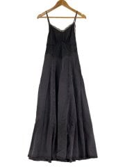 画像：LACE DOCKING TENCEL DENIM FLキャミワンピース/S/--/BLK/0126105960930//