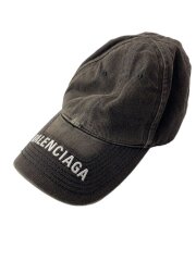 画像：Washed Denim Logo Baseball Cap/L/コットン/BRW/メンズ/617160 4A2B4