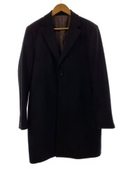 画像：チェスターコート/L/カシミア/NVY/無地/214402-99/紺/藍色