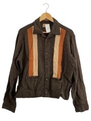画像：シャツジャケット/50s～60s/ネルシャツ/L/ウール/BRW/無地//