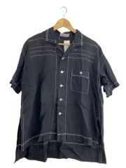 画像：半袖シャツ/95SS/オープンカラー/リネン/BLK/無地/IM51-FJ003//