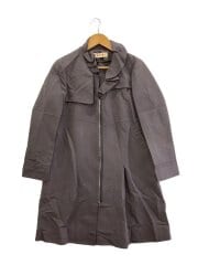 画像：ジップアップ/フリルデザイン/コート/38/コットン/GRY