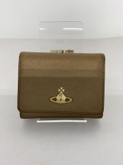 画像：3つ折り財布/レザー/GLD/無地/レディース/51010018-40565