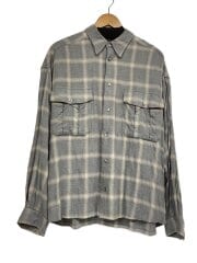 画像：TYPE SHIRTS 001/長袖シャツ/2/レーヨン/グレー/チェック