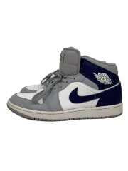画像：Air Jordan 1 Mid/ハイカットスニーカー/28cm/グレー/レザー/DQ8426-104