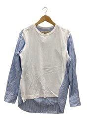画像：AD2023/ハイブリッドシャツ/長袖Tシャツ/M/コットン/ブルー/SZ-B102
