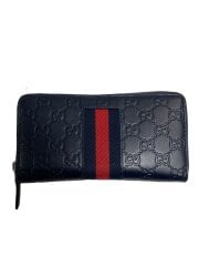 画像：長財布_ウェブ_グッチシマ/レザー/NVY/レディース