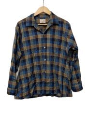 画像：60s/King Cotton/USA製/開襟/長袖シャツ/L/コットン/マルチカラー/チェック