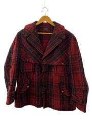 画像：ハンティングジャケット/--/ウール/RED/チェック